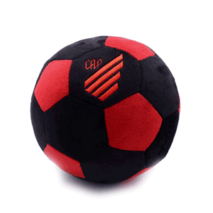 Bola de Pelúcia Preta com Logo - Athletico Paranaense
