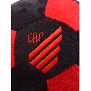 Bola de Pelúcia Preta com Logo - Athletico Paranaense