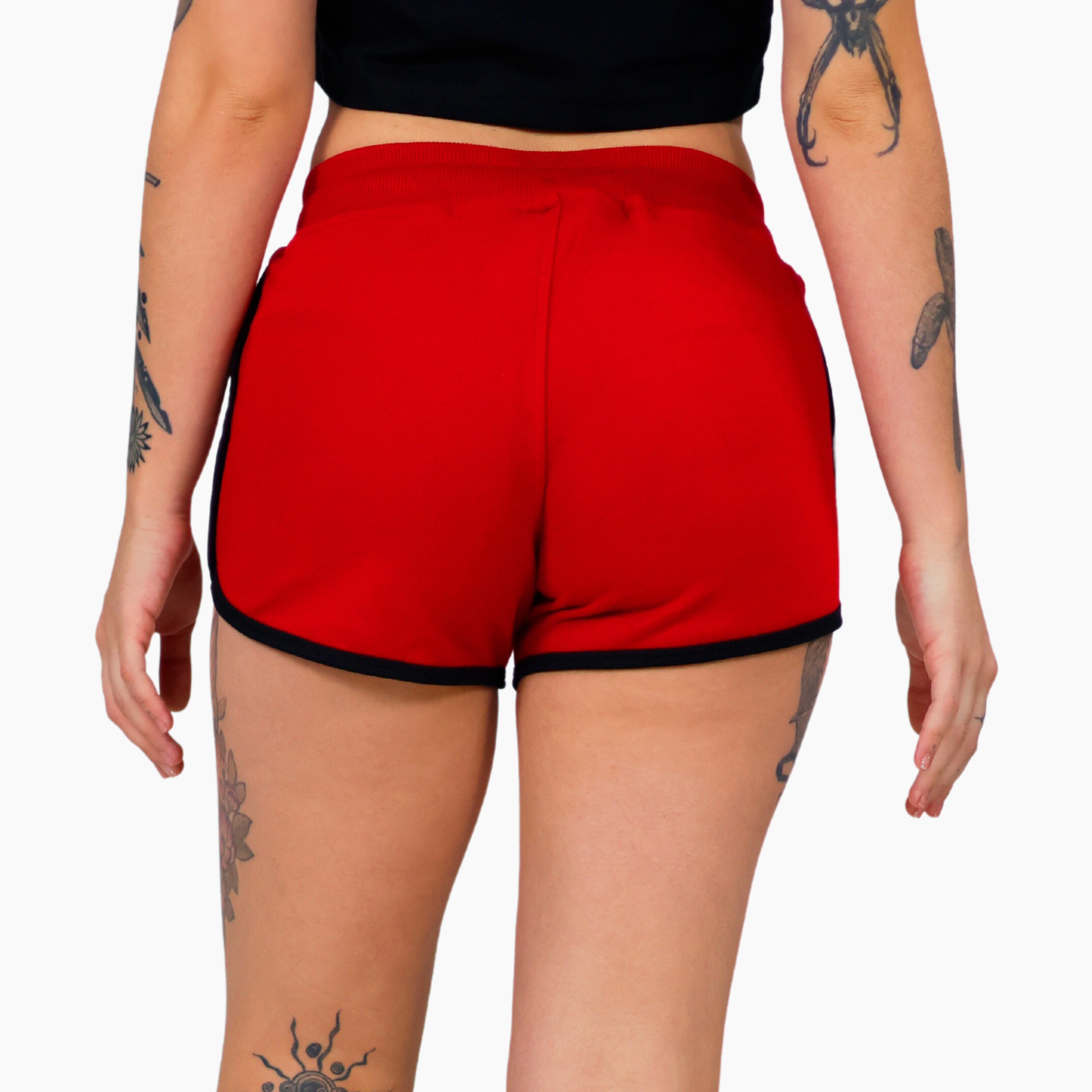 Shorts moletom best sale vermelho feminino