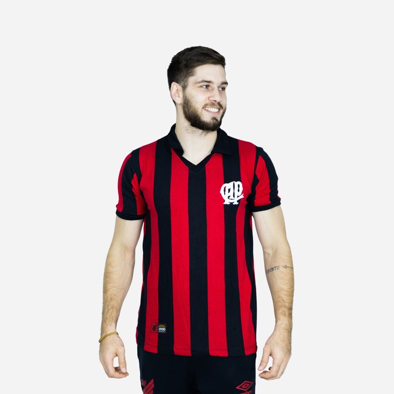 Camisa Masculina Retrô 1990 Rubro - Loja Athletico Paranaense