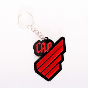 Chaveiro Acrílico Escudo Athletico Paranaense - Fundo Preto