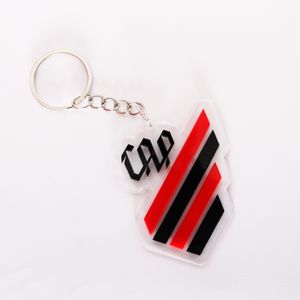 Chaveiro Acrílico Escudo Athletico Paranaense - Fundo Transparente