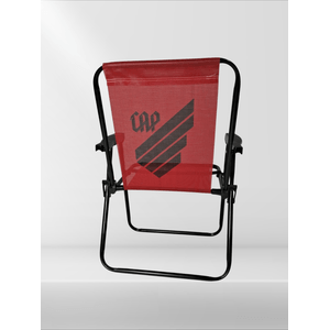 Cadeira de Praia Preta Athletico Paranaense Vermelho