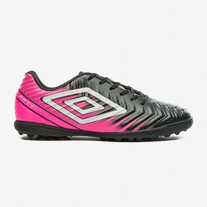 Chuteira Society Umbro Fifty V Preto e Rosa