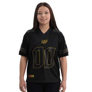 Camisa Infantil CAP Futebol Americano Jersey 2024 Preto e Dourado