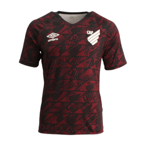 Camisa Masculina Athletico Aquecimento 2025 Vinho e Preto