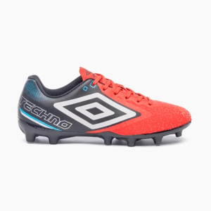 Chuteira Campo Umbro Techno II Vermelho/Preto/Branco