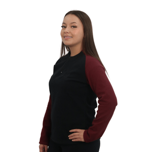 Blusa Feminina Microsoft Athletico Preta e Bordo