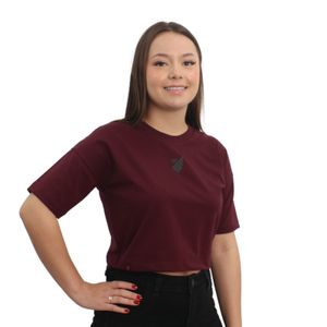 Cropped Malha Athletico Bordo