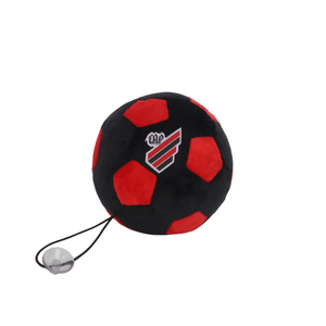 Mini Bola de Pelúcia Athletico Preto e Vermelho