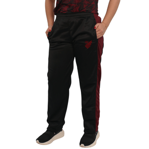 Calça Esportiva Infanto Juvenil Escudo Athletico Preto e Bordo