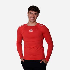 Camiseta Unissex Manga Longa Termica Umbro Vermelha