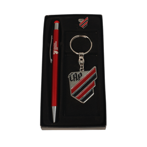 Kit Premium Executivo – Caneta, Pin e Chaveiro