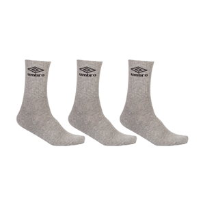 Meias Umbro Tripack Unissex Cano Alto – Tamanho 39-43 – Cor Mescla