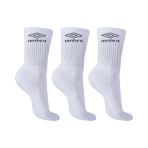 Meias Tripack Unissex Umbro Cano Alto 39-43 Branco