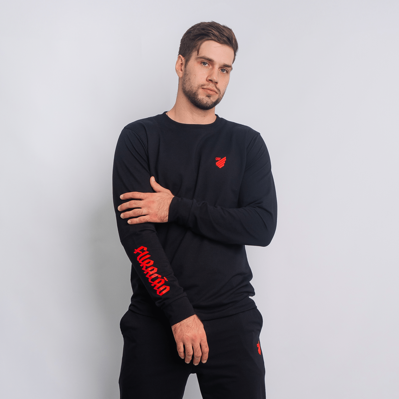 Blusa Masculina Moletinho Furacão Preta - Loja Athletico Paranaense