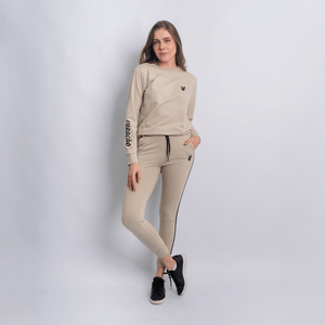 Calça Feminina Moletinho Athletico Off White