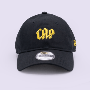 Boné New Era 940 CAP Sigla Preto e Dourado